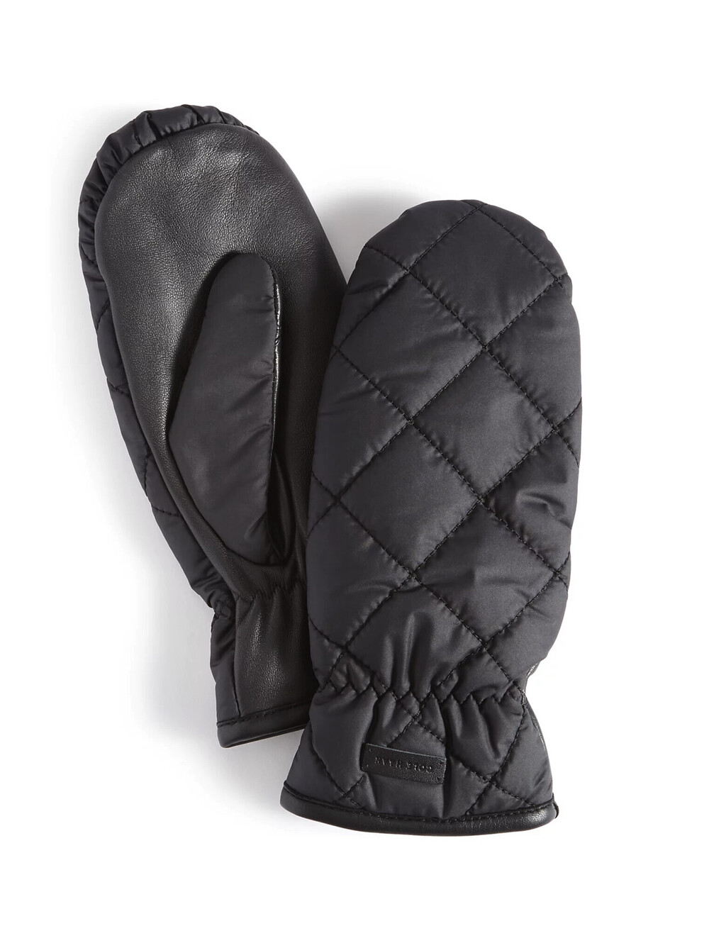 New Cole Hann Women's S Faux-Fur-Lined Quilted Puffer Mittens Leather Palm